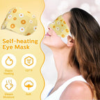 50 Packs Steam Eye Mask for Dry Eyes Spa Warm Sleep Eye Mask Self Heating Disposable Eye Masks for Home Office Travel Eyestrain Relieve (Chamomile Scent)