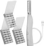 SPA SCIENCES - SIMA Patented Dermaplane Razor for Women Face – Painless 2-in-1 Facial Exfoliation & Peach Fuzz Hair Removal – Anti-Aging – 3 Speeds – Rechargeable – 19 Weeks Treatment