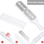 3-Piece Razor Comb Set: Thinning