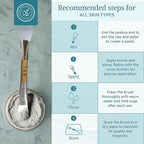 Bare Essentials Living - Clay Face Mask Brush (2 Pack, Bamboo) Dual Soft Silicone Face Mask Applicator Brush Tool, Great Facial Essentials, Moisturizer Applicator & Skincare Brush for Facials