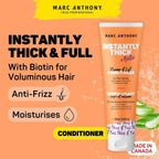 Marc Anthony Instantly Thick Biotin Conditioner, 8.45 oz - Volumizing & Moisturizing Hair Product for Thin, Flat or Dry Hair - Paraben-free, Sulfate-free, Phthalate-free (Pack of 2)