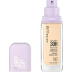 Maybelline Super Stay Lumi-Matte Foundation, Lightweight and Buildable Full Coverage Foundation Makeup For Up To 30HR Wear, 110, 1 Count