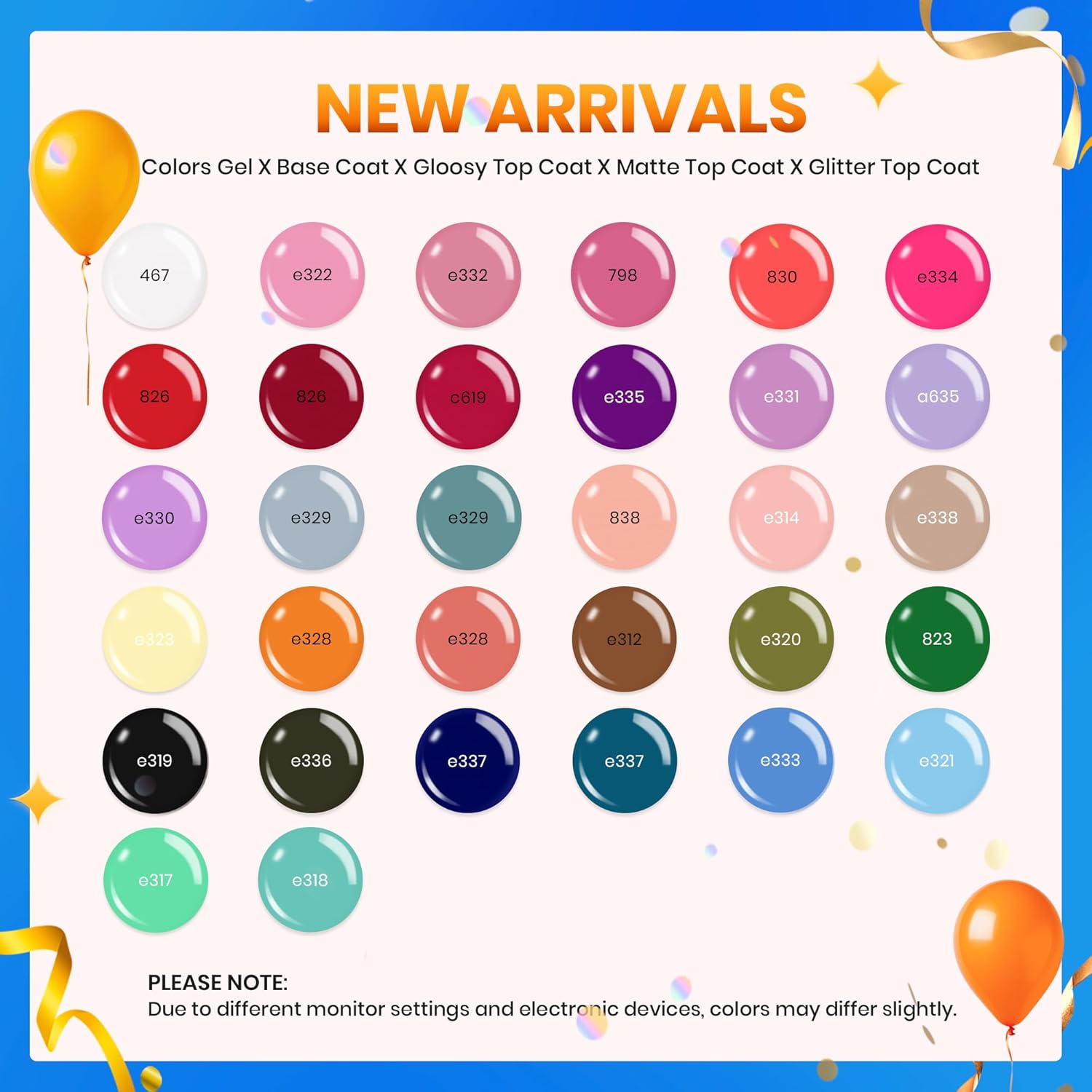 beetles Gel Polish Set Fall Gel Nail Polish Kit 36 Pcs 32 Colors with Base Top Coat Burgundy Red Blue Purple Hot Pink Green Black White Uv LED Lamp Nails Gifts for Women Fingertip Palette