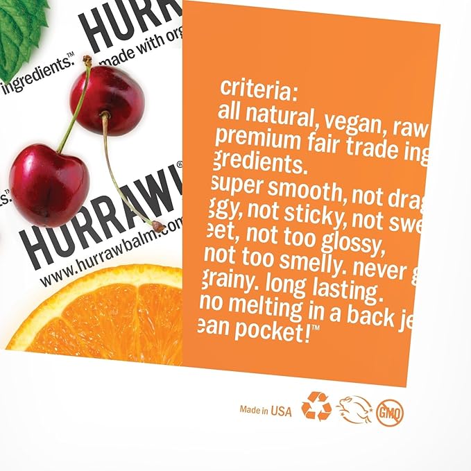 Hurraw! Earl Grey Lip Balm, 3 Palm
