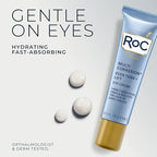 RoC Multi Correxion 5 in 1 Anti-Aging Eye Cream for Puffiness, Under Eye Bags & Dark Circles, Skin Care Treatment with Shea Butter, (.5 oz) with Night Cream Packette (Packaging May Vary)