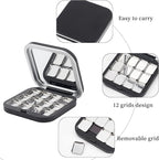 NICENEEDED 2 Pcs Empty Eyeshadow Palettes, 12 Grids Blush Pallet Makeup, DIY Lipstick Lip Balm Blusher Compact Containers Refillable Cosmetic Sample Storage Case Box with Mirror for Women