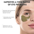 Eye Gel Patch（30 Pairs）Under Eye Patches Mask Essence Extract Under Eye Gel Pads to Reduce Puffy eyes, Dark Circles and Wrinkles (Green Tea)