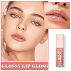 CAHIUYOA Plumping Moisturizing Lip Gloss Lipgloss,Nude Lip Gloss Lip Stain Long Lasting Waterproof,Shine Glossy Liquid Lipstick for Women Girls Lip Makeup Gift - 06