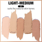 FOCALLURE #GoldenAge 5 in 1 Multi Uses Concealer Palette, 5 Colors Correcting Conceal Palette, Camouflage Contour Palettes for Dark Circles, Face Contouring Highlighter Pallet, 01 LIGHT-MEDIUM