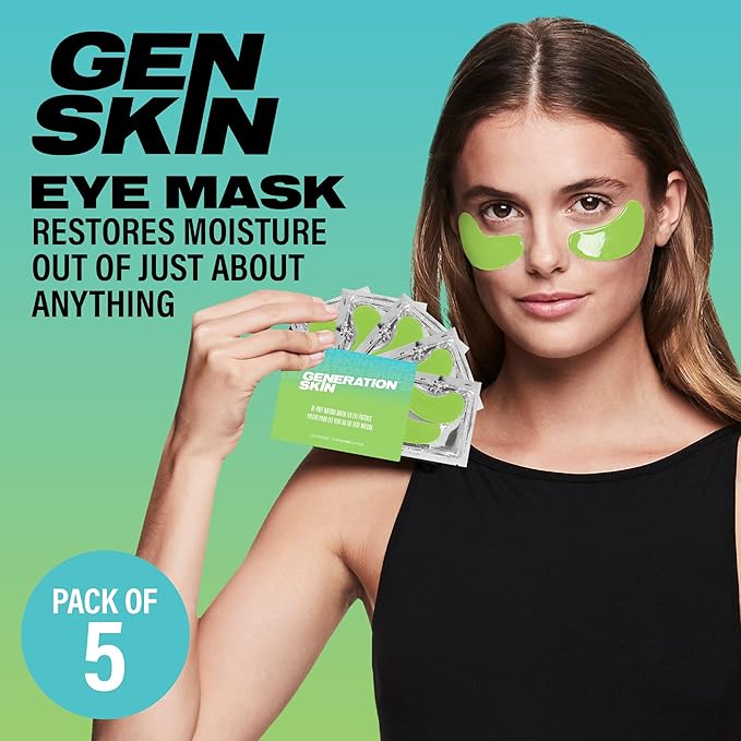 Eye Mask, Eye Masks for Dark Circles and Puffiness, Under Eye Mask with Hyaluronic Acid and Matcha Green Tea, Vegan and Cruelty-Free Under Eye Patches, Green Tea Eye Masks, 5-Pack