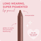Colourpop Lippie Pencil High-Pigment, Long-Lasting Lip Liner - Sharpenable Lip Liner Pencil for High-Impact Lip Color - Vegan, Cream Formula with Precise Application - Chain Reaction (0.04 oz)