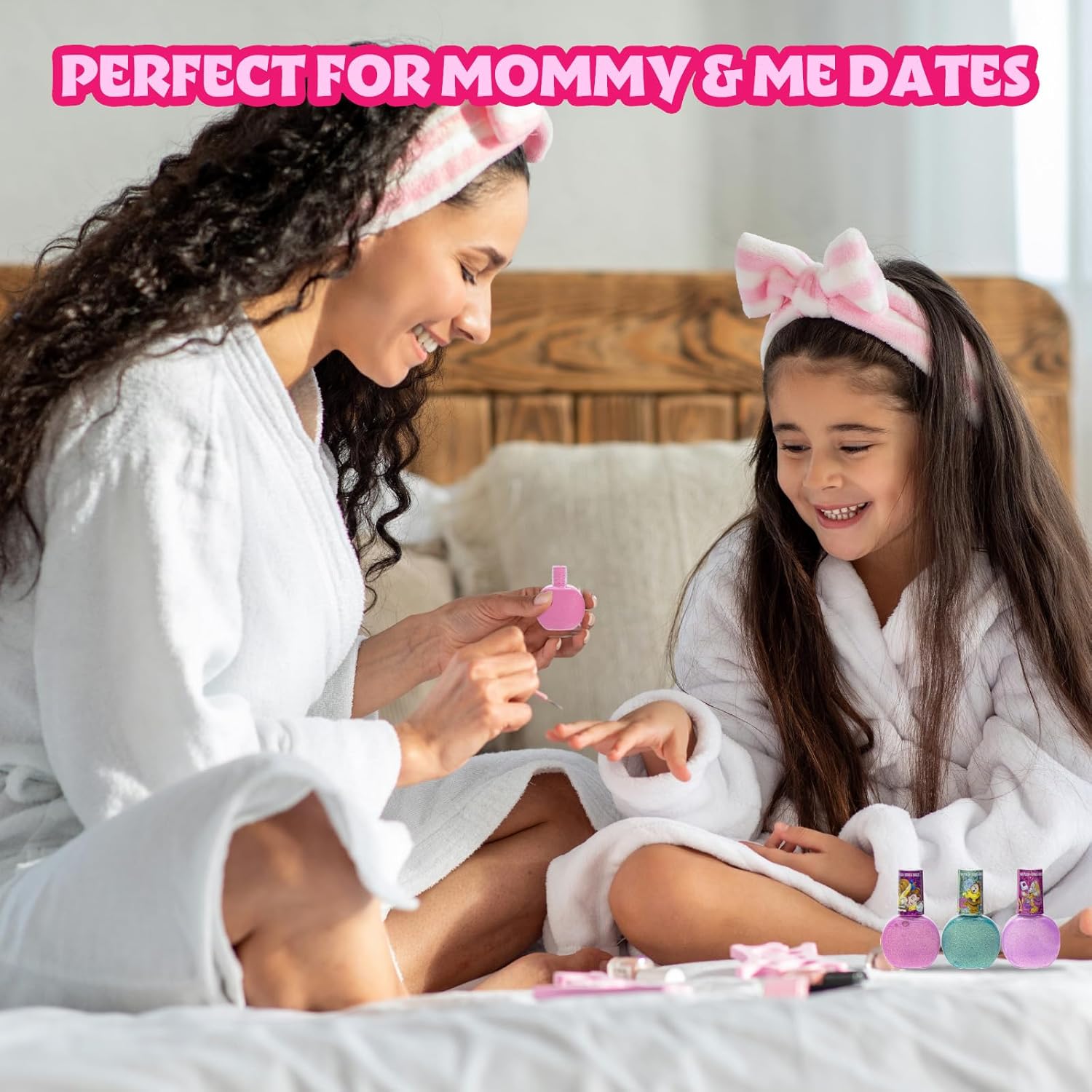 Townley Girl Disney Princess Belle 18 Piece Water-Based Nail Polish Set, Quick Dry and Peels-Off, Nail Paint Set for Girls, Perfect for Parties, Sleepovers and Makeovers, Ages 3