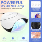 VANREESA 42 Pcs Gel Nail Polish Kit with U V Light 24 Colors Gel Polish Nail Kit Pink Red Orange Yellow Green Brown Blue Purple Gray Complete Nail Kit with Manicure Tools Gifts for Women