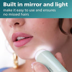 Philips Beauty Series 5000 Electric Shaver and Personal Groomer for Women, Cordless & Compact, Hypoallergenic Head, Gentle & Quick Hair Removal Easy Touch Ups, Mint Green, BRR474/00