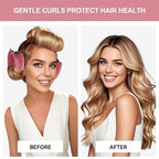 Heatless Curls Overnight Set - Jumbo Overnight Hair Curlers to Sleep In, Soft Velvet Hair Rollers for Women, No Damage Curls Styling Tools 3pcs