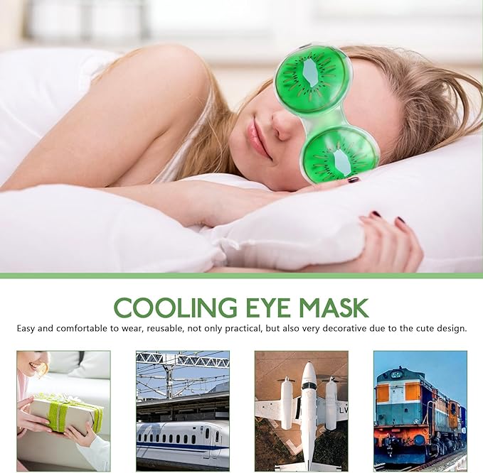 Beavorty 3pcs Sleep mask Eye mask Sleeping mask face mask Cucumbers Gel ice Cooling mask Cooling Eye Pads Eye Cooling mask Kids Cooling Masks Eye Patch Child Cold PVC