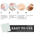 500 Pieces Makeup Hand Palette,Disposable Adhesive Makeup Mixing