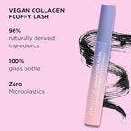 Pacifica Vegan Collagen Fluffy Lash Mascara – Black Thickening & Lengthening Mascara with Plant Fibers, Full Fluffy Lashes, Vegan & Cruelty-Free, 0.24 oz
