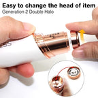 Facial Hair Remover Replacement Heads: Compatible with Finishing Touch Flawless Facial Hair Removal Tool for Women As Seen On TV 18K Gold-Plated Rose Gold (Generation 2 Double Halo)
