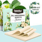Teenitor Oil Blotting Papers for Face, 100 Sheets Jasmine Oil Blotting Sheets for Oily Skin, Oil Control Film Oil Absorbing Sheets for Face Men Women, Oil Absorbent Pads