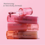 KIMUSE Gleamy Gloss Lip Stain Set, Long-lasting Lightweight Glow Lip Tint, Non-sticky Moisturizing Juicy & Glossy Finish