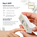 Onsen Secret Nail Care Kit - Japanese Nail Buffer and Shine Kit - Spa-Quality Manicure - Organic Ingredients - Long-Lasting Shine - Easy & Safe - w/Cuticle Care Oil - 1pk