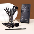 Makeup Brushes Set Jessup Make up Brushes 14Pcs Black Kabuki Foundation Eyeshadow Contour Concealer Powder Eyeliner Crease Eyebrow Blending Brush, T336