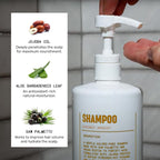 Blu Atlas Men's Natural Shampoo – Organic, Sulfate-Free, Paraben-Free – Deep Cleansing & Hydrating – Coconut Apricot Scent – Made in America – 32 oz