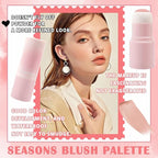Matte Contour Blush Stick for Cheeks and Face - Buildable Shimmer Facial Blusher Shades - Blendable Cosmetic Makeup 04