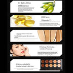 Professional Makeup Cream Contour Palette, Joyeee 10 Colours