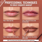 Oulac Matte Liquid Red Lipstick for Women, Orange-Brown Tones Red Lip Gloss Long Lasting, Highly Pigmern Lip Color with Vitamin E & Rose Oil, Waterproof, Vegan & Cruelty-Free M04