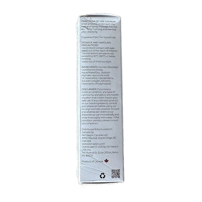 M-SEQNC Eye Gel | Advanced Eye Gel | Cell-Free Technology for Delicate Skin | Reduces Signs of Aging + Dark Circles | Innovative Formula to Promote Visible Results | 15ml