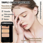 3 Colors Corrector Palette,Full Coverage Cream Concealer Liquid Foundation with Brush,Waterproof Color Correcting Concealer Long Lasting Foundation Contour Makeup Palette for Women