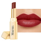 MAKI YIKA Moisture Dark Red Lipstick for Women Hydrate Lip Balm for Dry Cracked Lips Weightless Glossy Lip Color Juicy Finish,MA052 Dark Time