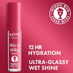 NYX PROFESSIONAL MAKEUP This Is Milky Gloss, Lip Gloss with 12 Hour Hydration, Vegan - Strawberry Horchata (Mauve Pink)