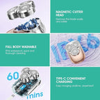 VOYOR Electric Razors for Women 3D Floating Blade Shaver for Women, Electric Shaver for Legs Bikini and Body Facial Hair Remover Women's Shavers Waterproof Women's Grooming ES310 (Gold)