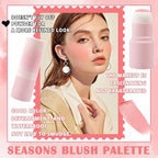Matte Contour Blush Stick for Cheeks and Face - Buildable Shimmer Facial Blusher Shades - Blendable Cosmetic Makeup 03