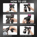 Cordless Spray Tan Machine Rechargeable and Handheld Spray Tan Gun Cordless with Spray Tan Disposables 9 in 1 Complete Set Used for Home Tan Mobile Tan Travel Tan Beach Tan