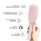 Tangle Teezer Plant-Based Ultimate Detangler Brush, Dry & Wet Hair Brush, Eliminates Knots & Reduces Breakage for All Hair Types, Marshmallow Pink
