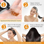 3-in-1 Hair Dye Shampoo Light Brown, Natural Hair Color Shampoo for Gray Hair, Hair Instant Dye Shampoo for Women & Men, Long-Lasting Shampoo Hair Dye Colors Hair in Minutes, Champu Para Canas, 500 Ml