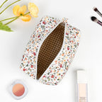 Soidram floral makeup bag quilted