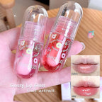 4 Pcs Lip Gloss Oil Set, Fruit Flavored Lip Gloss Set Cute Lip Jelly Hydrating Lip Make-Up for Kids and Teens, Kid Friendly, Party Gift, Non-toxic