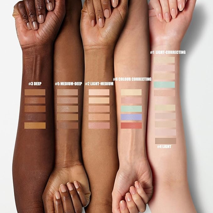 5 In 1 Multi-Use Correcting Concealer Palette,Waterproof Long Lasting Contour Palette,Professional Creamy Concealer Kit for Women,Easy to Create Full Coverage and Natural Finish.#4