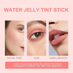 Milk Cooling Water Jelly Tint Blush,Milk Jelly Tint Sheer Lip & Cheek Stain Jelly Blush Stick. (rose pink)