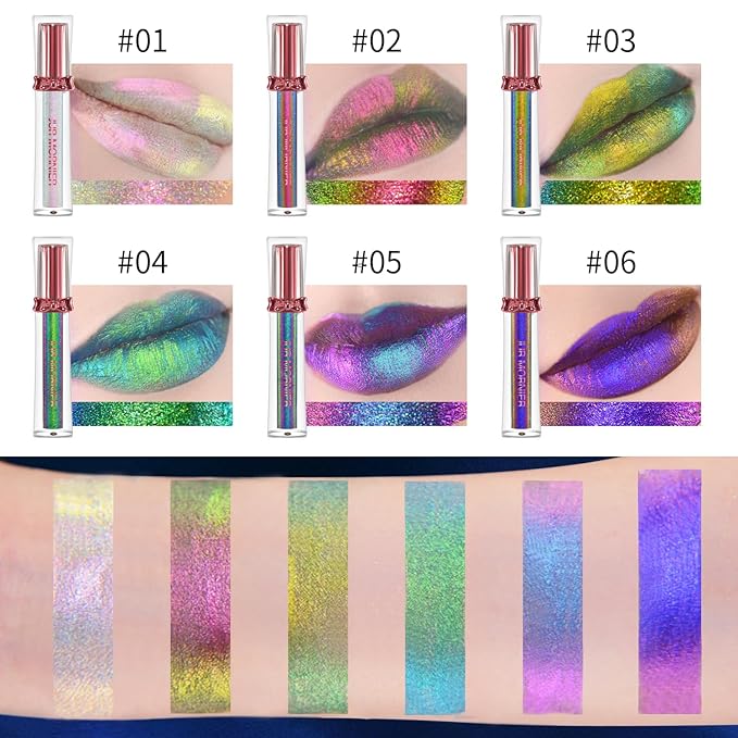 Super Stay Lip Gloss,Multichrome Colorstay Overtime Lipcolor,Highly Pigmented Instant Glitter Liquid Lip Makeup,0.12 Fl Oz (04, 3.5ml)