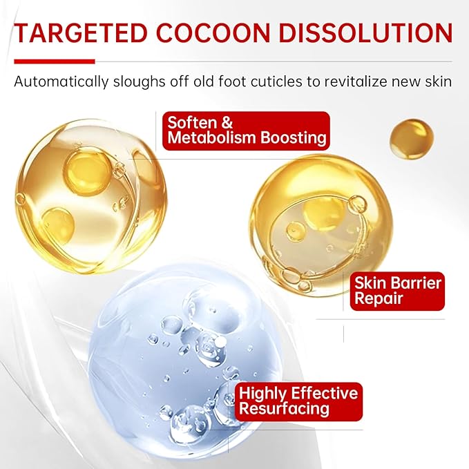 7 Pack Foot Peeling Mask, Hydrating Exfoliating Foot Mask for Dry Cracked Feet, Callus Remover & Cracked Heel Repair & Foot Care