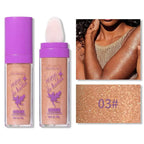 2pcs/set Polvo De Hadas Highlighters, Glitter Brightens Face (Golden Brown)