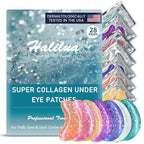 Under Eye Patches (28 Pairs), Eye Mask for Dark Circles, Puffy Eyes, Eye Bags, Wrinkles, 7 Colors Crystal Gel Gold Eye Mask Patches, Eye & Lip Treatment Skin Care Products