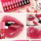 Eakroo 10 Colors Lip Tint Stain Set, Korean Lip Gloss Watery Lip Stain Moisturizing Mini Liquid Lipstick Set, Multi-Use Lip and Cheek Tint, Non-Stick Cup, High Pigment, Long-Lasting, Vivid Color