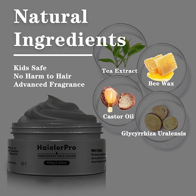 Black Hair Color Wax, Temporary